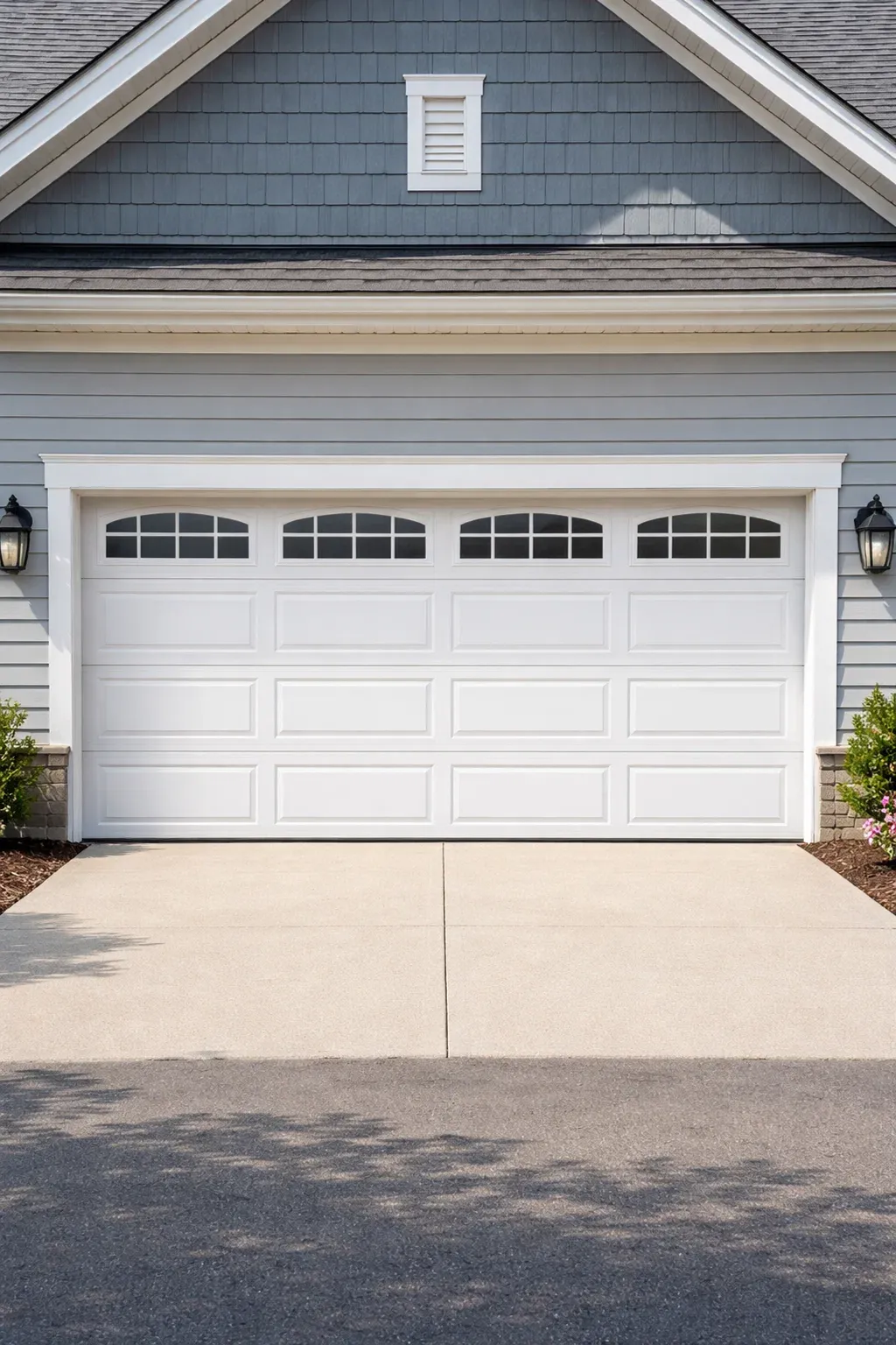 image (1) Titan Garage Door Technician performing professional garage door service in Iowa, adjusting hardware on residential garage doors Iowa installation inside a home garage