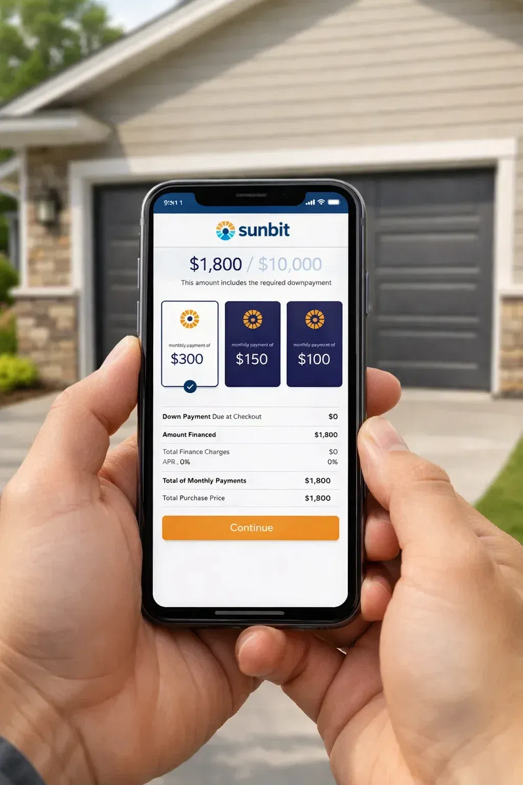 Titan Garage Doors technician assisting homeowner during garage door service in Iowa, representing garage-door-financing options with flexible payment plans for repairs and installations