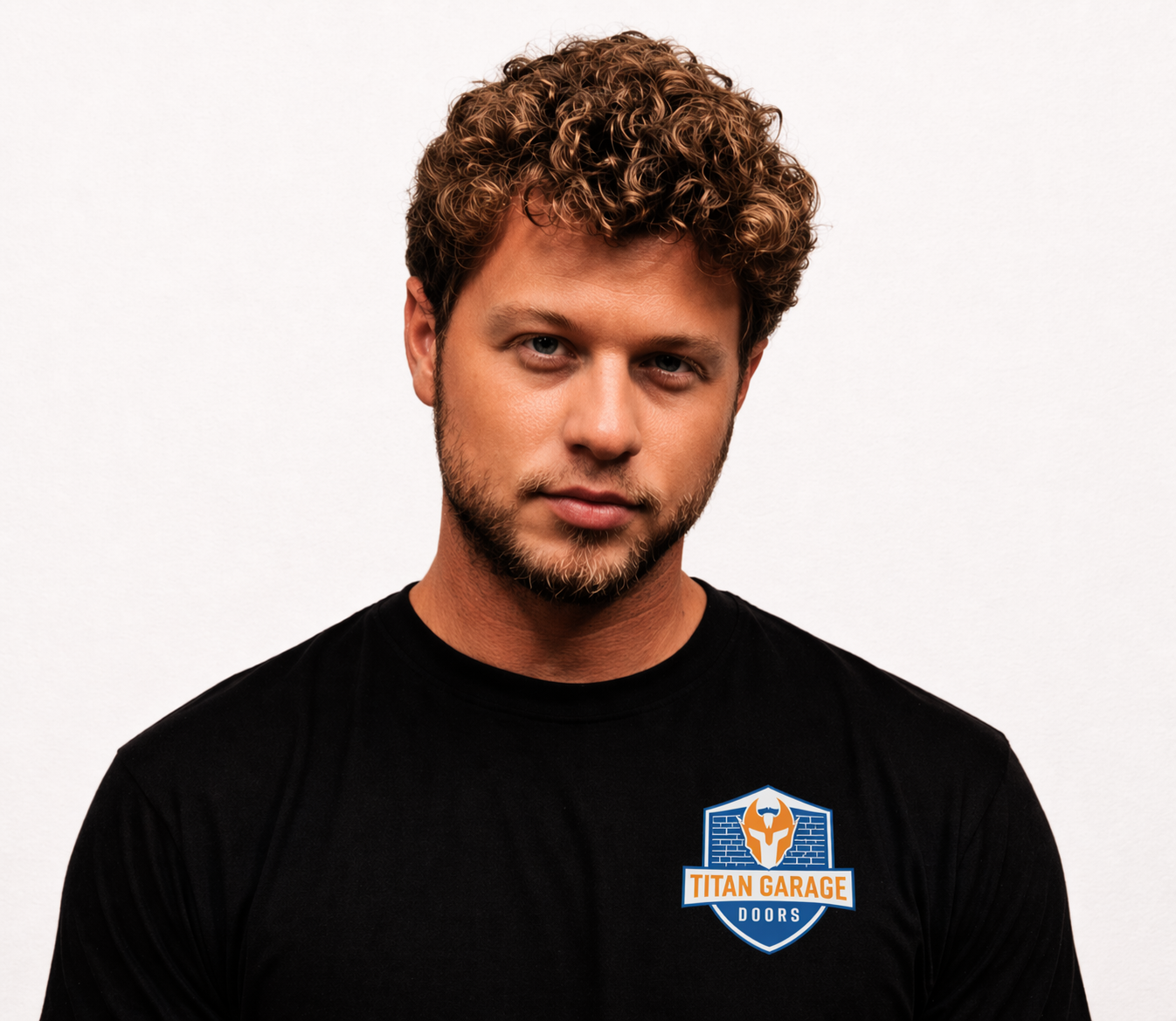 A close-up image of Ben J., CEO and owner of Titan Garage Doors Iowa