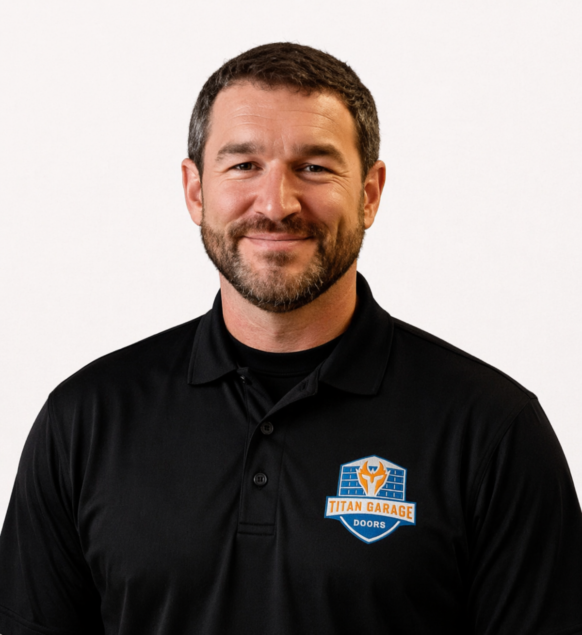 A close-up image of Phil M., services manager at Titan Garage Doors Iowa