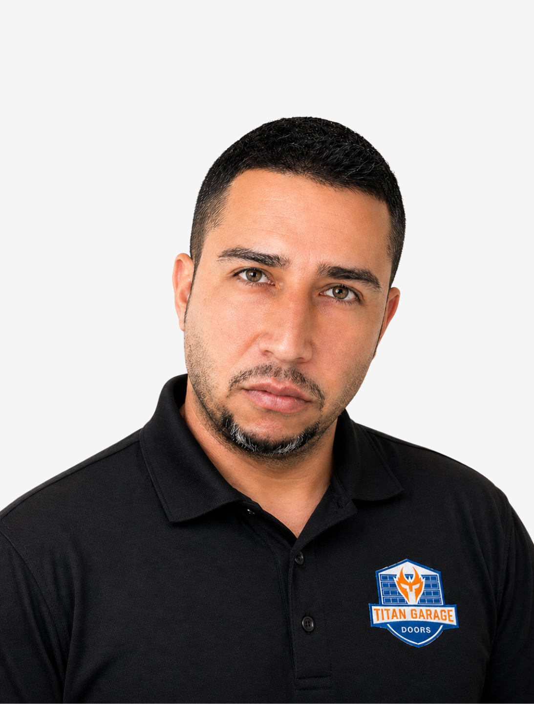 A close-up image of Paul P., garage door technician at Titan Garage Doors IA